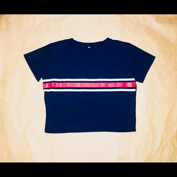 Crop Top striped Shirt - Picture 1 of 1